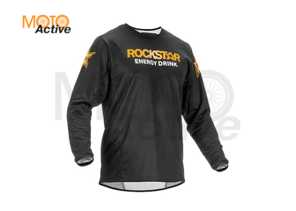 Джерси FLY RACING KINETIC ROCKSTAR 2022 черная/золотая